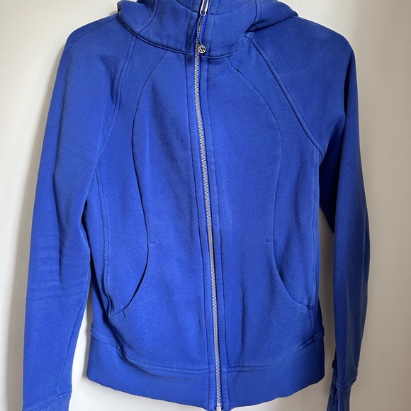 Lululemon Scuba Hoodie *Light Cotton Fleece Blazer Blue Size 6 - Picture 3 of 4